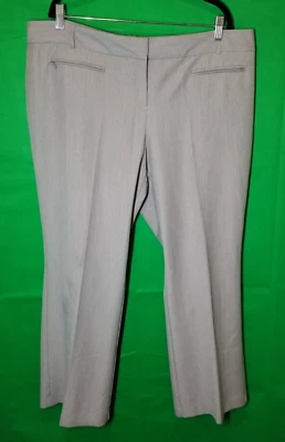 Van Heusen Women's Stretch Extensible Gray Slacks Pants Career Plus Se 18 Short - Image 1 of 4