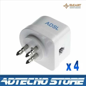 ELCART 40/64000 - Stock Filtro Adsl adattatore da tripolare a RJ11 o tripolare - Imagen 1 de 1