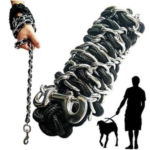 Dog Leash Metal Leashes Chain Rope with Pet Collar Training Walking Leads - Picture 1 of 8