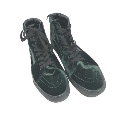 Vans Sk8 Hi Terciopelo Verde Oscuro Zapatillas Altas Mujer US 11 EUR 42.5 Wicked Foto 1 de 4