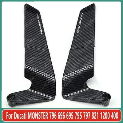 For Ducati MONSTER 796 696 821 1200 Motorcycle Mirror Wind Wing side Rearview Foto 1 de 4