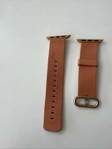 Oryginalny Apple Watch Tkany nylonowy pasek 38MM Złota klamra Złoty/Czerwony - Zdjęcie 1 z 6