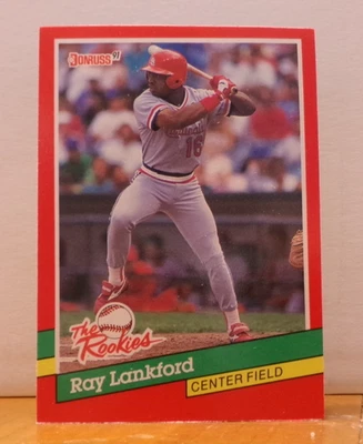 RARE VINTAGE DONRUSS 91 THE ROOKIES BASEBALL CARD RAY LANKFORD ST. LO. CARDINALS - Image 1 of 2