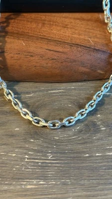 20” Anchor Chain 925 Sterling Silver Necklace – 50g Chunky Heavy Rhodium Finish - Image 1 of 4