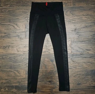 SPANX Mujer Pequeñas Leggings Negros Rayas Laterales Pull On Elástico Cómodo Foto 1 de 4