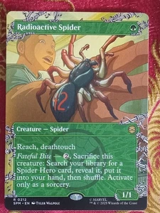 Borderless Extended Radioactive Spider Marvel Spider-man Magic The Gathering MTG - Picture 1 of 1