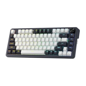 K673 PRO 75% Wireless Gasket RGB Gaming Keyboard, 3-Modes 81 Keys Compact Mec... - Picture 1 of 7