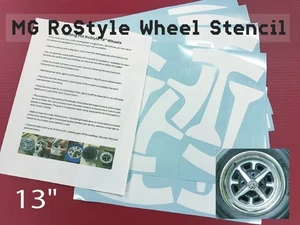 MG 1966-1980 MGB 13" Rim RO Style Wheel 13" Paint Stencil (Enough for 4 wheels) - Picture 1 of 3