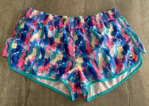 HOT TUNA Colourful Geometric Ladys Swim / Gym Holiday Festival Shorts UK 16 - Picture 1 of 6