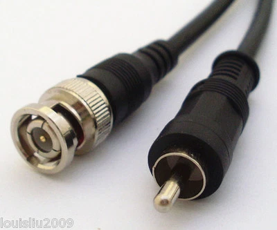 5pcs 1.5M/5FT BNC Male to RCA Male RG59U 75ohm Coaxial Adapter Cable CCTV Lead - Image 1 of 2