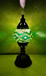 Mosaik Tischlampe S Mosaiklampe orientalische Lampe Samarkand-Lights Grün - Bild 1 von 4