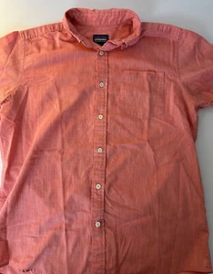 PATAGONIA orange Organic Cotton short sleeve shirt Men's M - Picture 1 of 3
