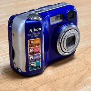 Nikon COOLPIX E4100 LENS ERROR JUNK BLUE 4.0MP Digital Camera From JAPAN - Picture 1 of 7