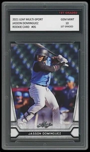 Jasson Dominguez 2021 Leaf Multi-Sport 1st Graded 10 Rookie Card #05 Yankees RC - Picture 1 of 1