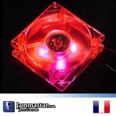 Ventilateur LED rouge 80 x 80 mm - Red cooling fan
