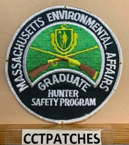 MASSACHUSETTS ENVIRONMENTAL AFFAIRS GRADUATE HUNTER SAFTY PROGRAM PATCH MA - Picture 1 of 2