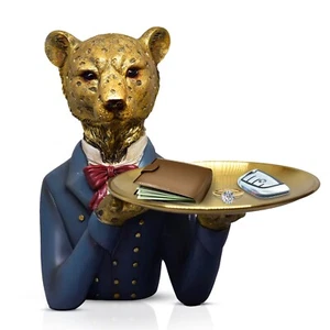 SINT Modern Decor Resin Tiger Tray Statue Storage Suitable for Home Decor - Picture 1 of 7