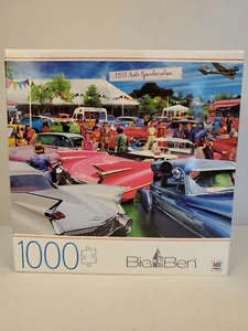 1000 pc Puzzle Car Show Puzzle 27 x 20 NIB FREE SHIPPING - Picture 1 of 2
