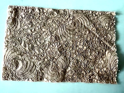 Antigua muestra de encaje de algodón Biege años 40 Foto 1 de 4