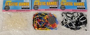 3 PACKS OF MIX COLOR woman girl elastic Rubber Band Braids Hair pony tail holder - Picture 1 of 5