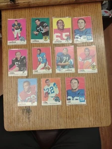 11 RARE 1969 VINTAGE TOPPS FOOTBALL CARDS Ex- Nm Unsearched - Picture 1 of 15