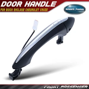 Front Passenger Black Primed Exterior Door Handle w/ Keyhole for Buick Chevrolet - Picture 1 of 9