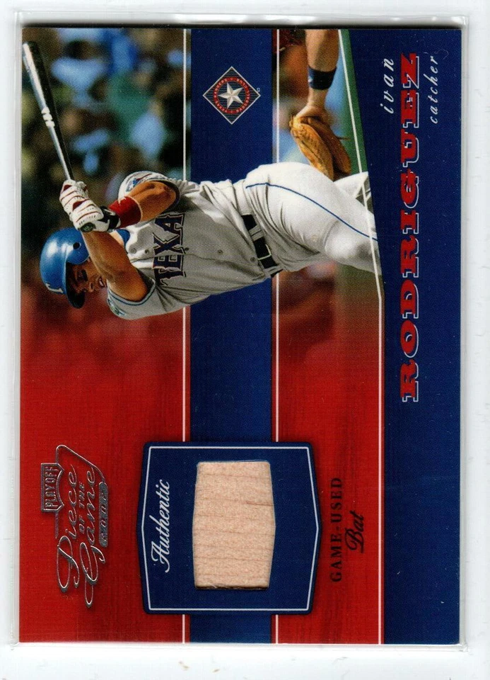 2002 Playoff Piece of the Game Materials #30A Ivan Rodriguez Bat (ref 142664) - Image 1 of 1