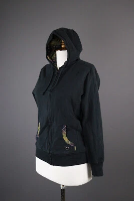 Barbour Black Check Full Zip Hooded Sweater Jacket Size 40 USA 10 - Image 1 of 4