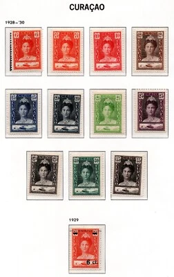 NETHERLANDS ANTILLES CURACAO 1927-1930 SC. #87-108 LIGHT HINGE & NEVER HINGED - Image 1 of 2