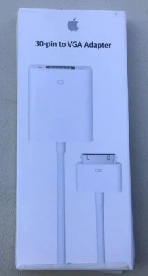 NEW Genuine Apple 30 Pin Connector to VGA Adapter  - Image 1 of 2