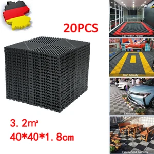 20pcs Garagenboden Fliesen Ineinandergreifende Garagenboden Matten 40*40cm - Bild 1 von 15