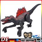 Remote Control Realistic Walking RC Dinosaur with LED Light Sound (Black) Hot