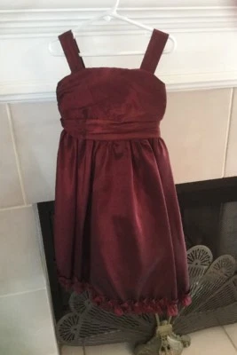 VESTIDO ELEGANTE DE ENSUEÑO PARA NIÑOS TALLA 3-4 BORGOÑA BODA BAILE OCASIONES FORMALES Foto 1 de 4