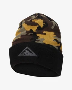 Nike Dri-FIT Trail Running Beanie Unisex One Size O/S Black Camo - Picture 1 of 3