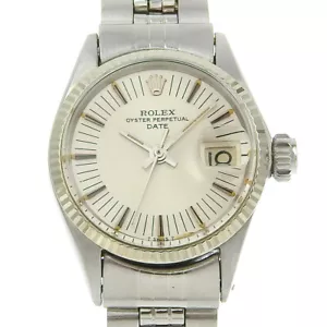 ROLEX Date Watches 6517 SilverDial Stainless Steel Mechanical Automatic Women - Picture 1 of 8