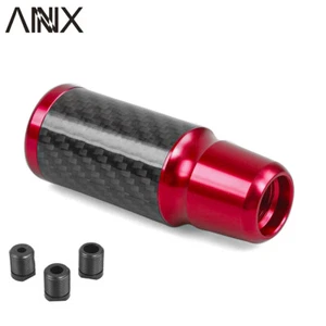 Universal 6 Speed Red Carbon Fiber Auto Manual Gear Stick Lever Car Shift Knob - Picture 1 of 12