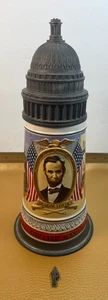 Anheuser-Busch Stein Abraham Lincoln 1992 conmemorativo de la Guerra Civil LE #03301 - Imagen 1 de 17