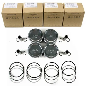 1.8T 4Pcs Piston w/ Ring Set Fit For VW GOLF/GTI MK4 AUDI A3 A4 TT - Picture 1 of 12