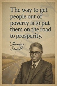 Thomas Sowell "Put People on the Road to Prosperity" – 18 x 12 Poster - Picture 1 of 1