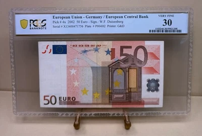 European Union 50 Euros 2002-PCGS VERY FINE 30 - Image 1 of 2