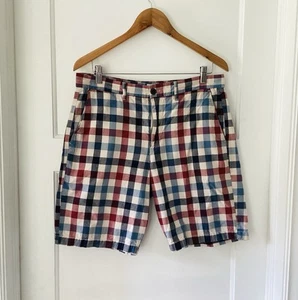 Gap Shorts Mens 32 Red White Blue Multi Plaid Chino Preppy Casual 4th Of July - Bild 1 von 14