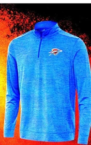 Oklahoma City Thunder NBA hellblau Quarter Zip Pull Over Langarmshirt XL - Bild 1 von 5