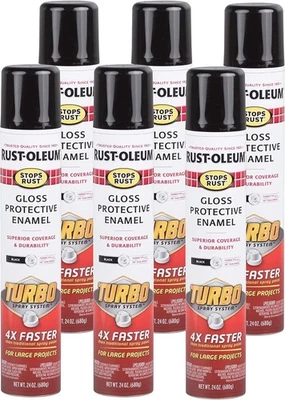 Rust-Oleum 376298-6PK Stops Rust Turbo Spray System Spray Paint, 24 oz, 6PACK - Image 1 of 4