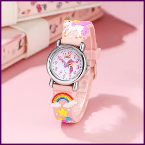 Neu KINDERUHR Can Love Rainbow Pony KINDER Quarzuhr Kunststoffband - Bild 1 von 26