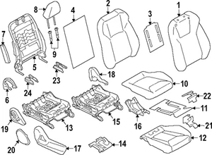 Cubierta trasera asiento original Subaru 64150FN100SW - Imagen 1 de 1