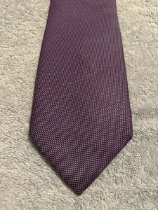 Men’s DANIEL HECHTER 100% Silk Tie A3 Purple Solid Colour Necktie Gift FREE P&P - Picture 1 of 5