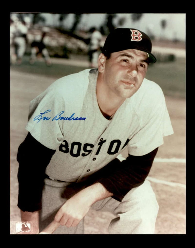 Foto autógrafa de 8x10 firmada a mano por Lou Boudreau Medias Rojas Foto 1 de 1