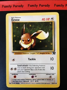 Eevee 40Hp 55/82 Carta Pokemon Wizards Team Rocket Inglés 160 - Imagen 1 de 2