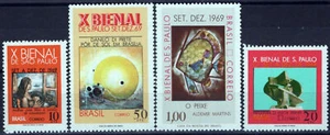 ZAYIX Brazil 1125-1128 MNH Art Exhibition Sculptures Paintings 062723S124M - Picture 1 of 1