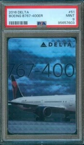 2016 Delta Airlines Boeing 767-400er Official Trading Card #51 PSA 9 - Bild 1 von 2
